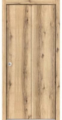 SartoDoors Planum 0010   Closet Door Bi-fold Door   Solid Wood   Hardware Set   36x80, Oak Bedroom Door Bathroom Door