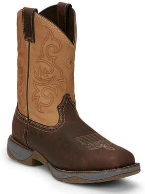 "Tony Lama Junction 11"" Square Steel Toe (Men's) Work in Brown/Tan, Size 7 D, Leather"