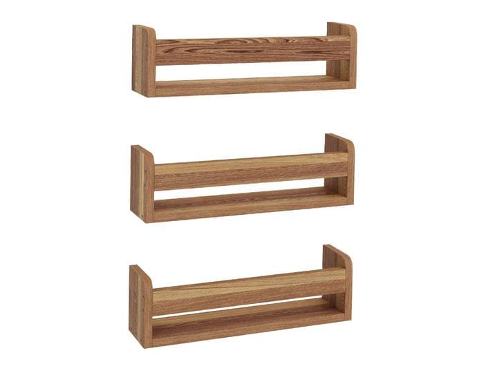 Wandregal VIVIEN 3er Set braun