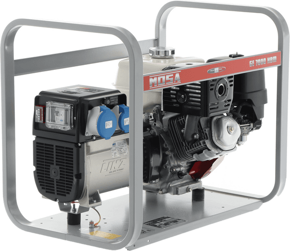 MOSA GE 7000 HBM - Generatore di corrente a benzina con scheda AVR 6 kW - Continua 5 kW Monofase - Motore Honda GX390
