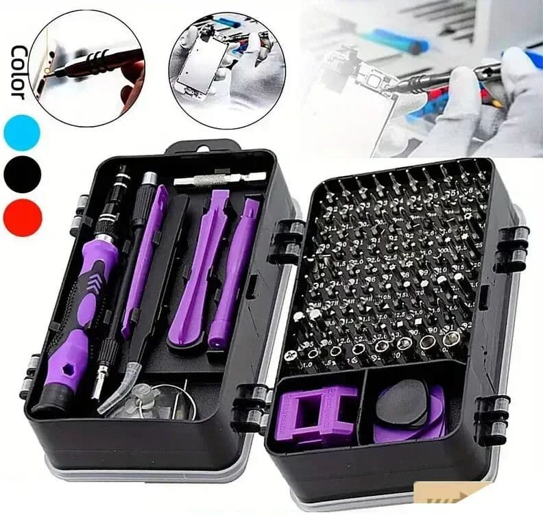 NONE 115-in-1 Mini Precision Screwdriver Set for Car Computer, PC, Mobile Phone and Device Repair, Insulated Hand Home Tools Tools