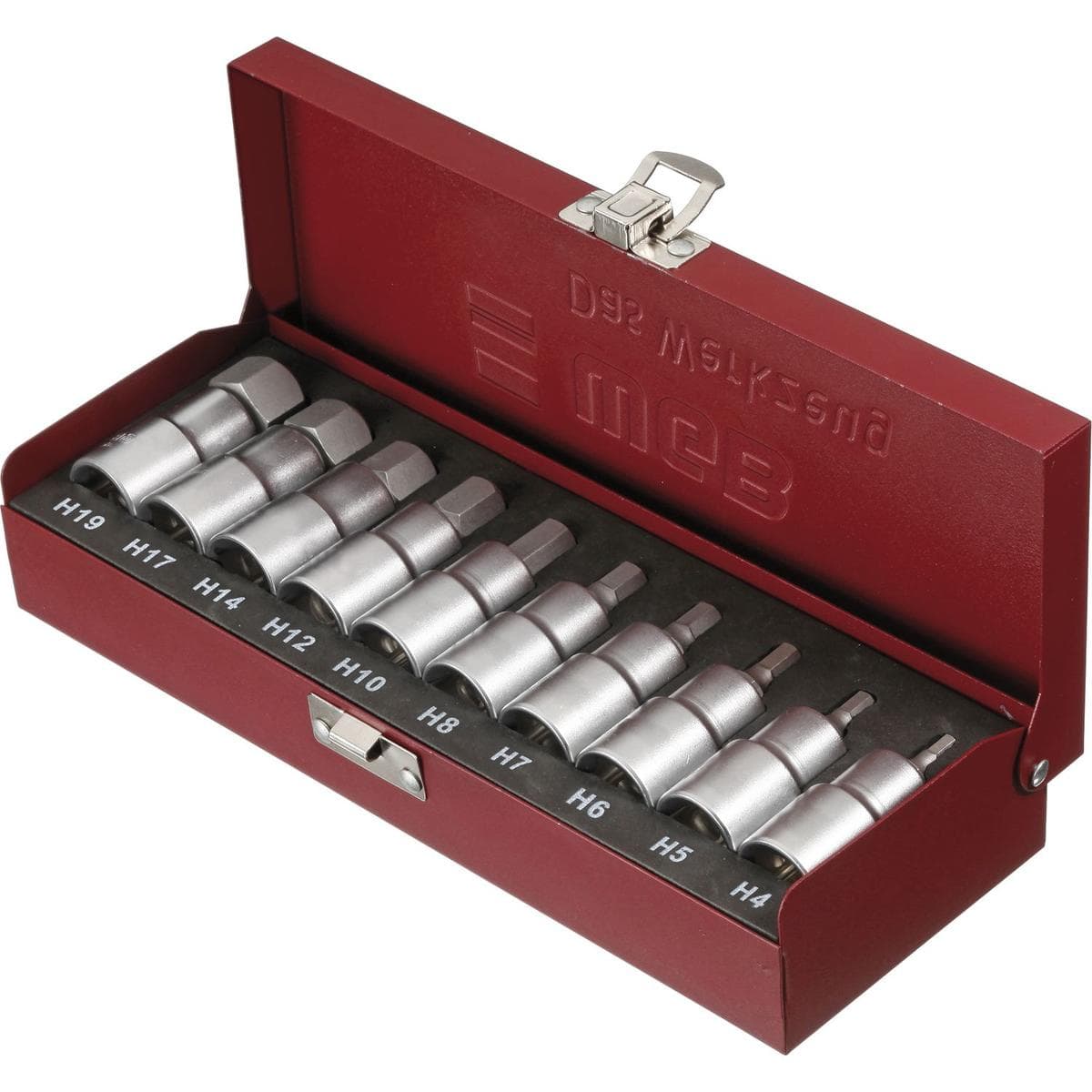 Steckschlüssel-Satz DIN3120C No. 3950 1/2" vierkant f. Innensechskant 10-tlg