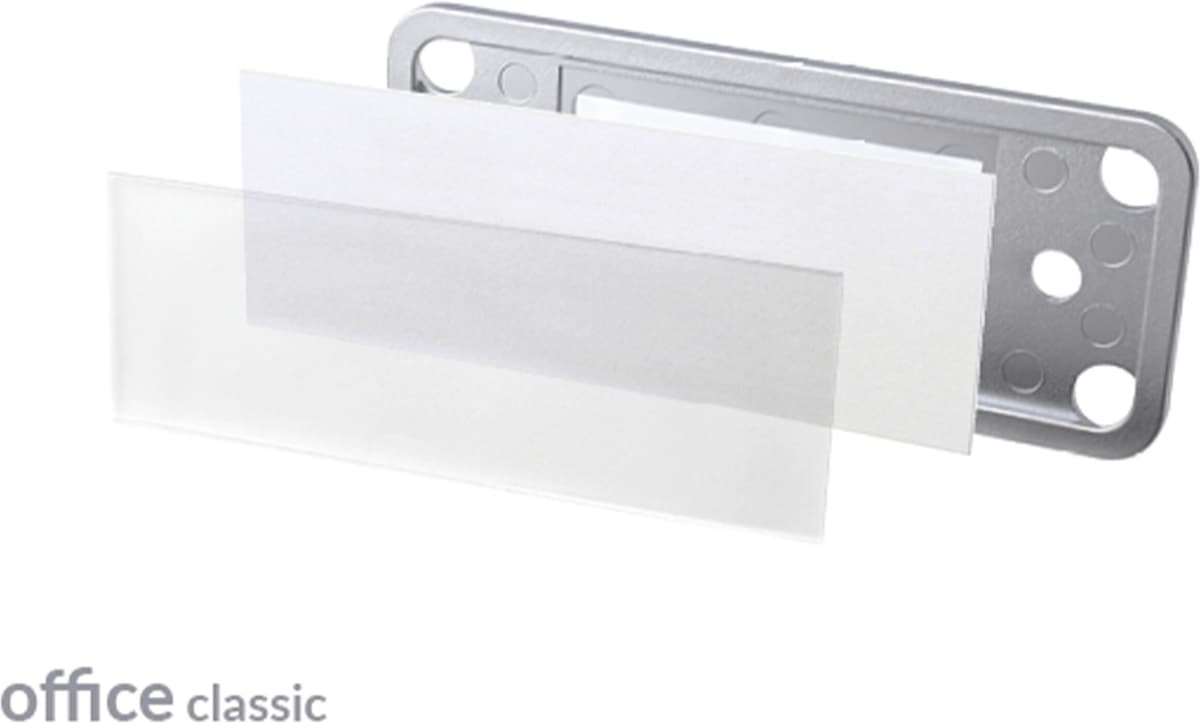 badgetec 10 Unités - Porte-badges avec clip Office Clip de suspension non métallique   anthracite   75 x 37 mm, plastique