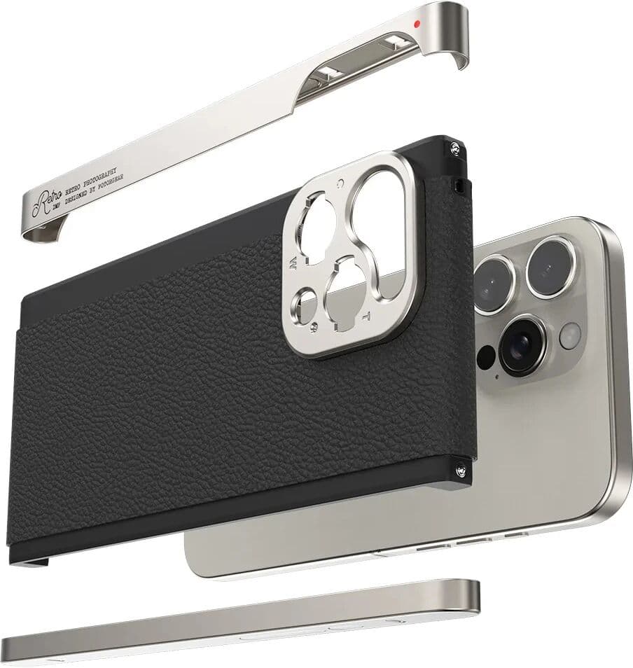 zacuto Fotorgear Retro Phone Case For iPhone 16Pro For iPhone 16 Pro Max For Iphone 15 pro / Max T mount Case with Filter Adapter
