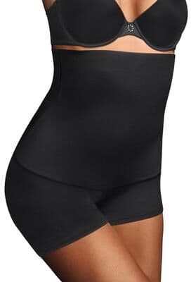 Plus Size Women's Hi-Waist Boyshort by Maidenform in Black (Size S)