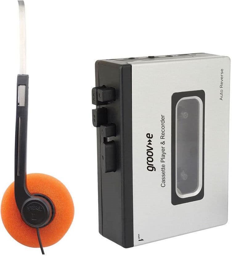 Groov-e PS530SR Kassetteafspiller m. Indbygget Bluetooth & Højtaler Funktion - Sort / Grå