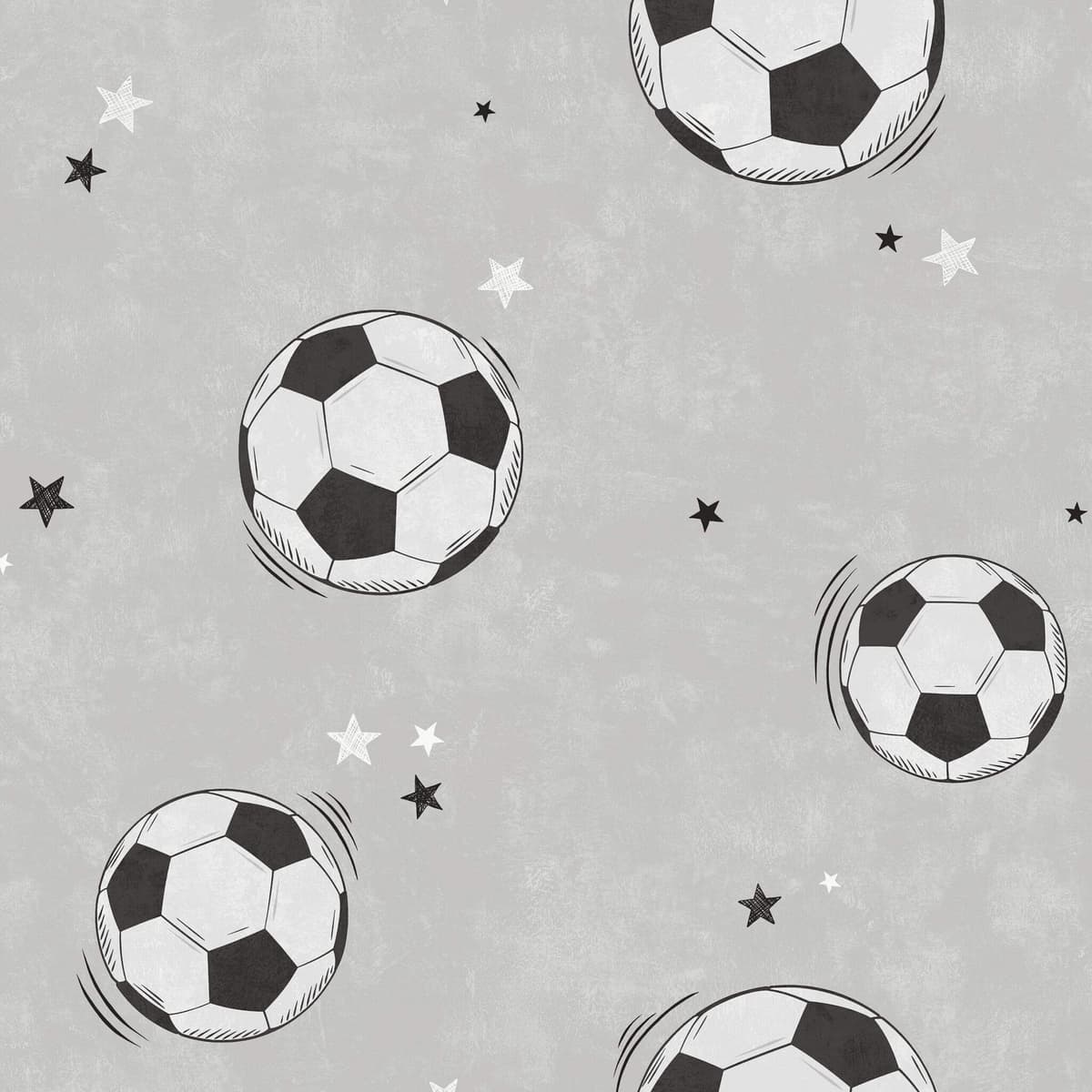 Dutch First Class World of Imagination - DL27590 - Footballs Grey   5011419275908   Behang