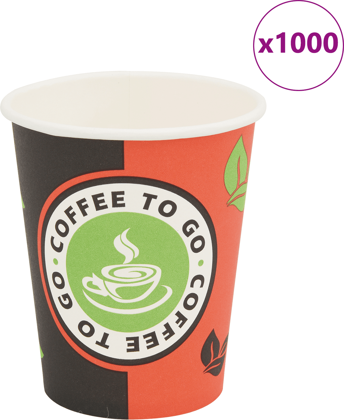 vidaXL Gobelet à café jetable 1000 pcs Papier 240 ml (8 oz)