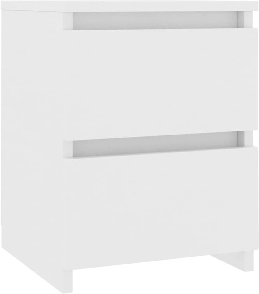 Maison Chic Mesita de noche madera contrachapada blanco 30x30x40 cm