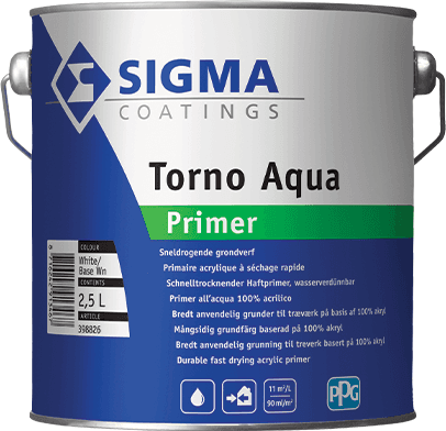 Fondo acrilico all'acqua per legno e PVC Sigma Torno Aqua Primer