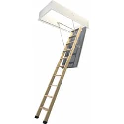 Wellhöfer Bodentreppe GutHolz mit Wärmeschutz, Maßanfertigung wählbar Dachbodentreppe, 120x70 cm, 0,80 W/(m2K),248-259 cm