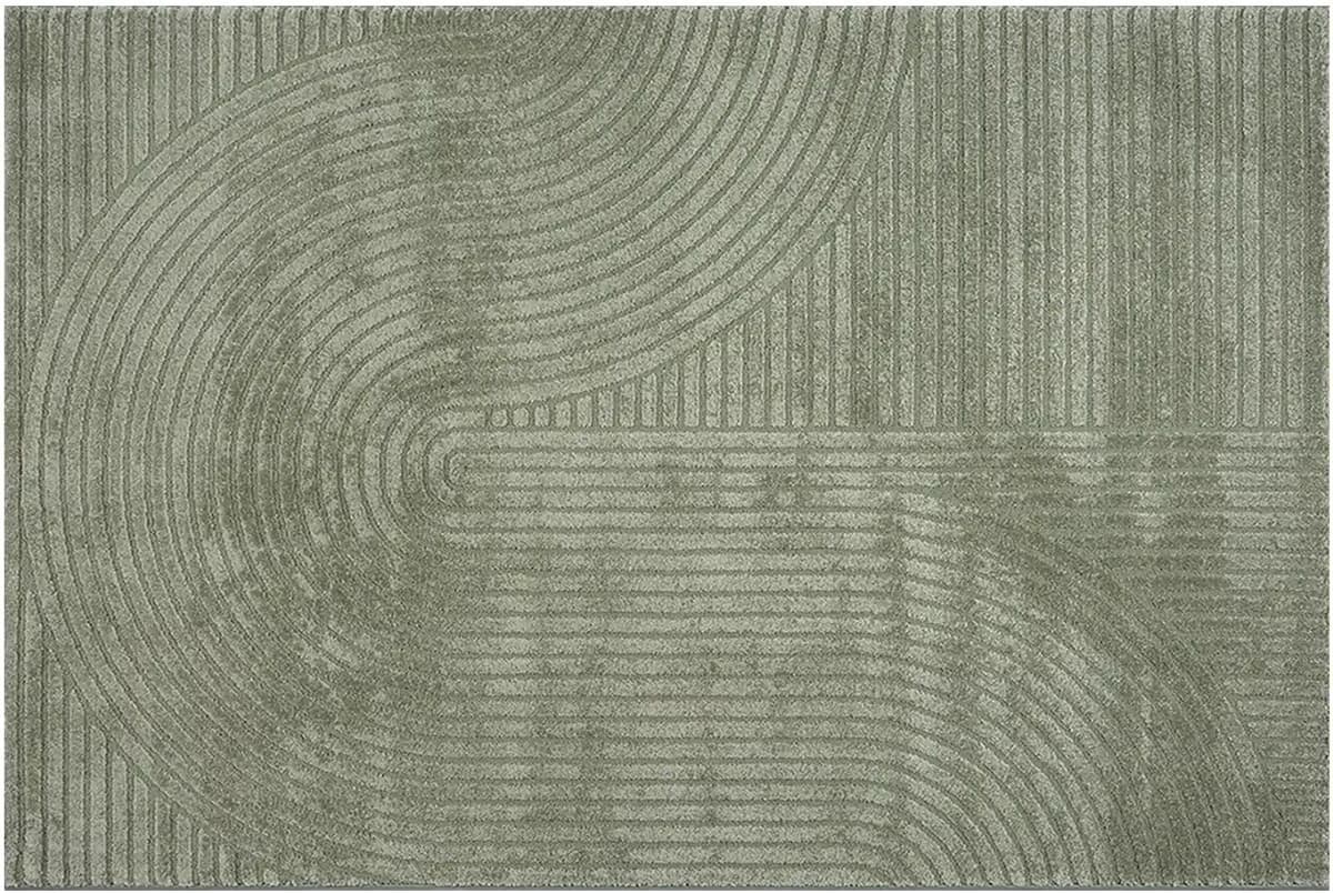 Höffner Webteppich  Elio ¦ grün ¦ Synthetische Fasern ¦ Maße (cm): B: 160