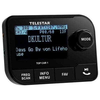 Telestar TOP CAR 1 DAB+ Empfänger Freisprechfunktion, Saugnapfhalterung