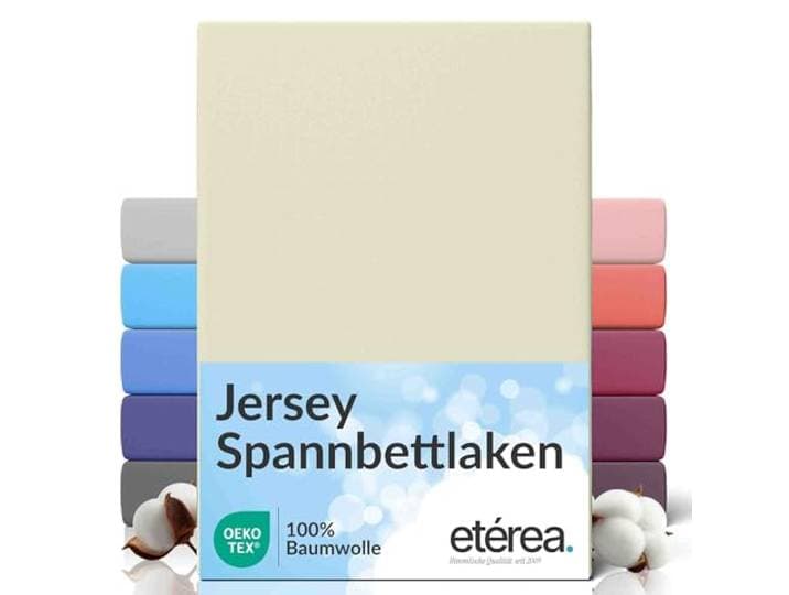 etérea Comfort Jersey Hoeslaken 200x220cm - 200x220 Oekotex Made in Green - 100% katoen, jersey hoeslaken tot 25 cm hoog - laken 200x220-200x220 cm Natuur