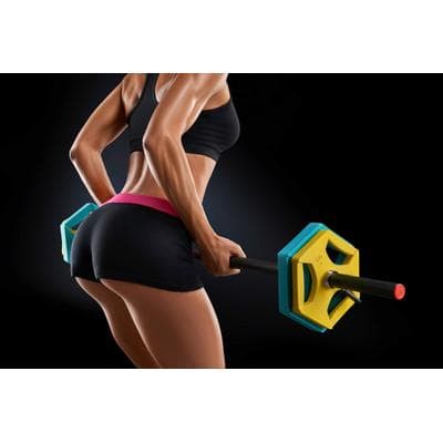 Fototapete PAPERMOON "Fitness Frau", bunt, B:5m L:2,8m, Vlies, Tapeten