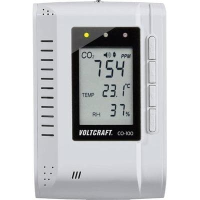 VOLTCRAFT CO-100 Kohlendioxid-Messgerät 0 - 3000 ppm mit Datenloggerfunktion, Wandmontage