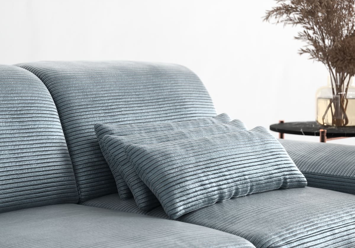 Sofakissen SIT & MORE "Cabana", blau (blaugrau), B:65cm H:25cm T:10cm, 100% Polyester, Polsterauflagen, Sofakissen, wahlweise 2er- oder 3er-Nierenkissen-Set