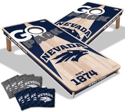 Skip's Garage Nevada Wolf Pack NCAA 2x4 Cornhole Board Set
