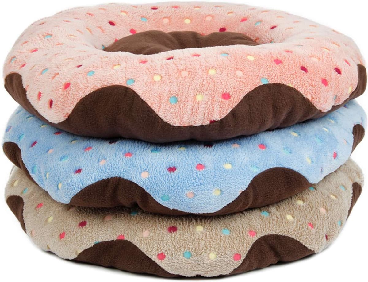 Ferribiella Cuscino Ciambella Morbida per Cani e Gatti ø 60 cm Azzurro
