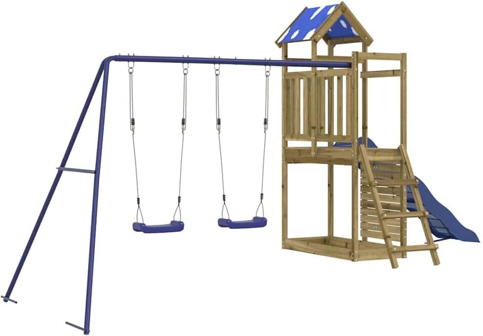 vidaXL Aire de jeux d'extérieur bois de pin imprégné