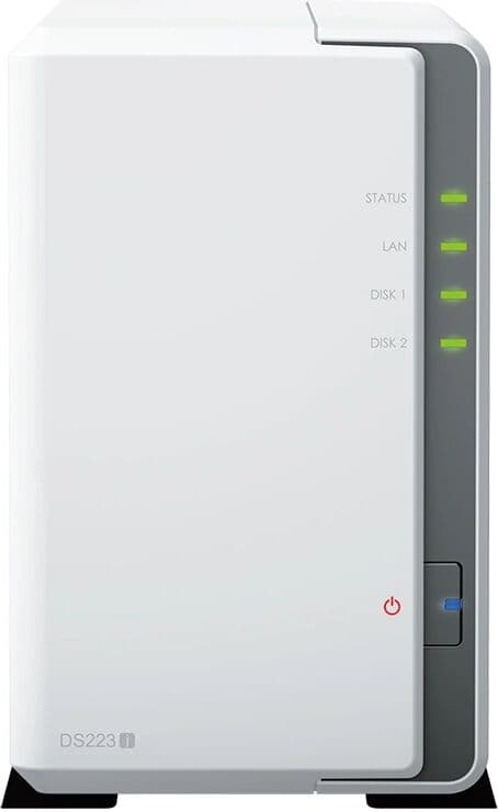 SYNOLOGY NAS 2 fiókos DS223j Realtek RTD1619B 4x1,7GHz, 1GB DDR4, 1x1GbE, 2xUSB3.2Gen1 PC