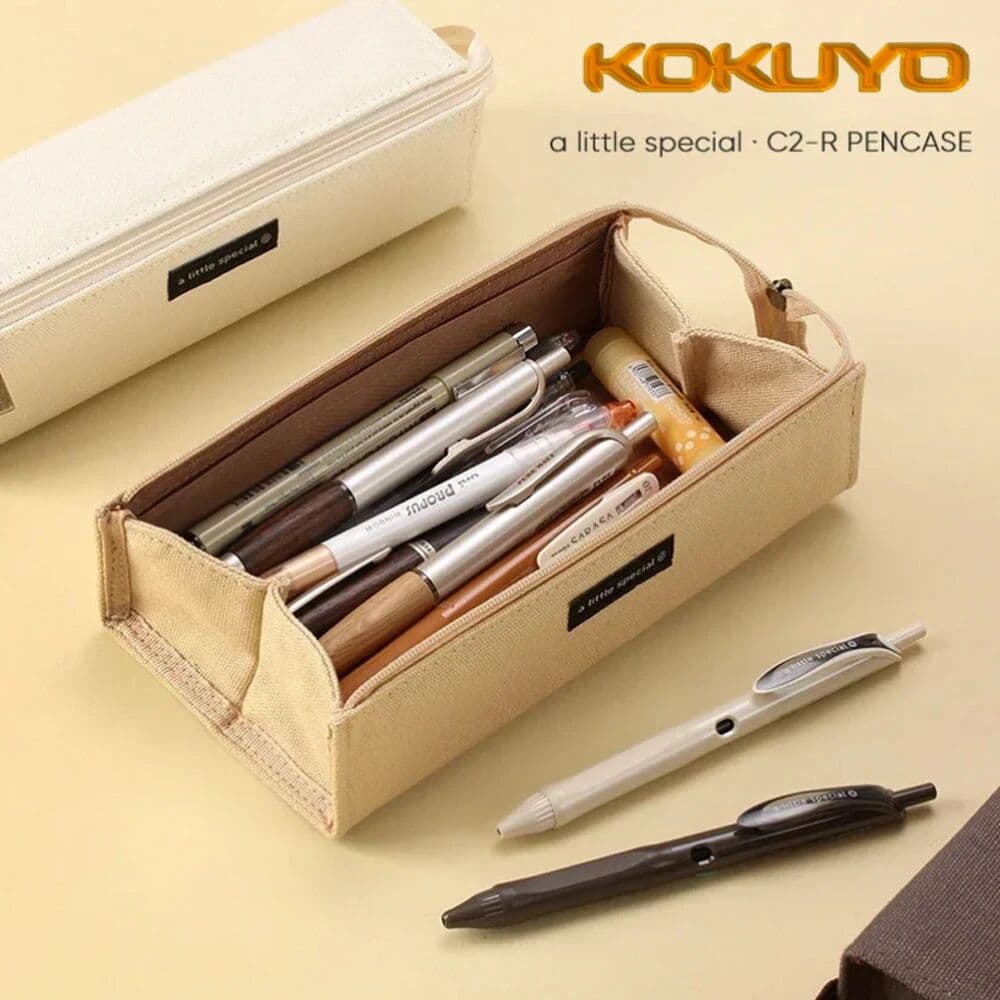 1PC KOKUYO Pencil Case Simple Ins Large Capacity School Student Storage Bag Stationery Box Kawaii School Supplies Pencil Pouch