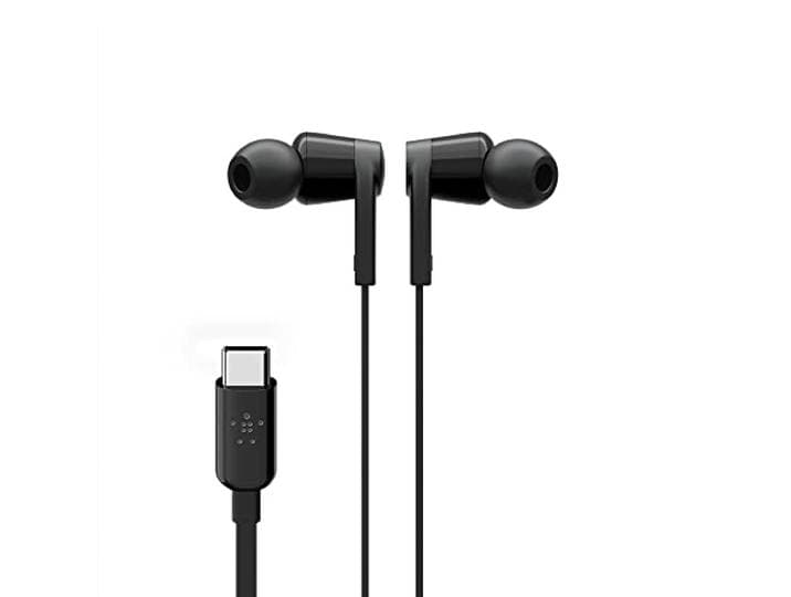 Belkin SoundForm bedrade oordopjes met USB-C-connector, in-ear oortelefoon met microfoon - Koptelefoon voor onder meer iPhone 15, iPad, Galaxy en Android met USB-C (USB-C-koptelefoon) - Zwart