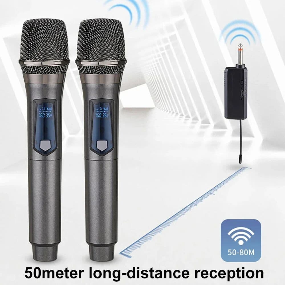 kebidumei Handheld Microphone 2.4G Wireless Microphone Rechargeable Microphone Multi-Microphone Kits For Karaoke Live Party Show Meeting