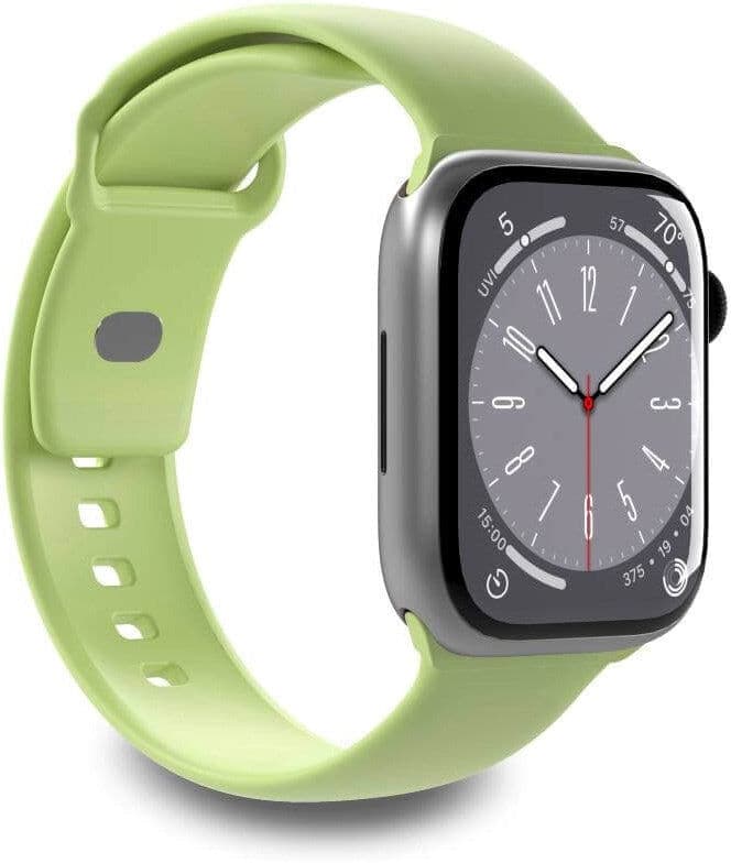 Apple Watch (38/40/SE/41/42mm) Puro ICON Silicone Urrem - Lysegrøn
