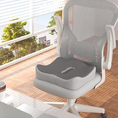 Multicon Wholesale Hub Breathable Posture Corrector, 3 Zone Memory Foam Support Pillow, Ergonomic Office Seat Cushion For Car And Office Use grey
