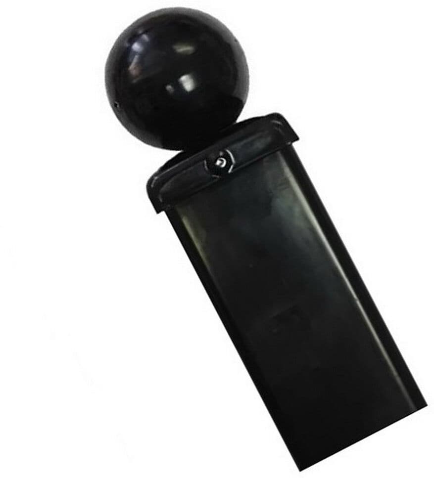 Lepine Rosalind Wheeler Concrete-In 50mm Sq Blank Metal Post, Flat Top or Ball Top Black 7cm Sq X 235cm H Ball Top