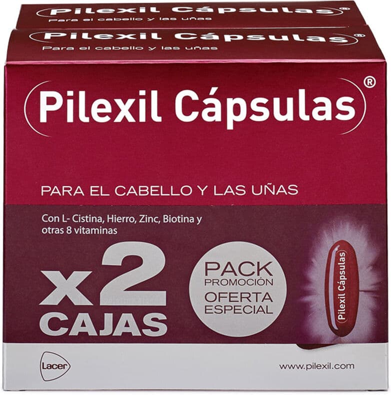 Cápsulas Pilexil Embalagem 2 x 100 cápsulas