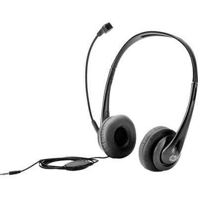 HP T1A66AA Over Ear Headset kabelgebunden Stereo Schwarz Mikrofon-Rauschunterdrückung Lautstärkeregelung Computer -