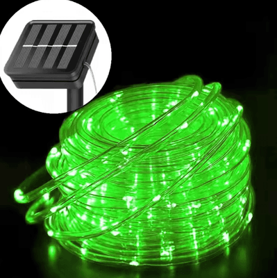 Inspire Curations Solar LED Rope Lights 5M 10M 20M Waterproof Outdoor Decor green 5m 50led