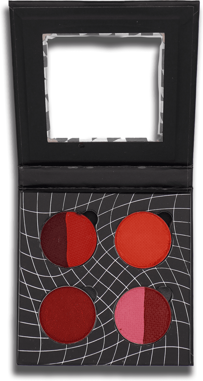 Red 4 Pan Palette - Eyeliner - Glisten Cosmetics