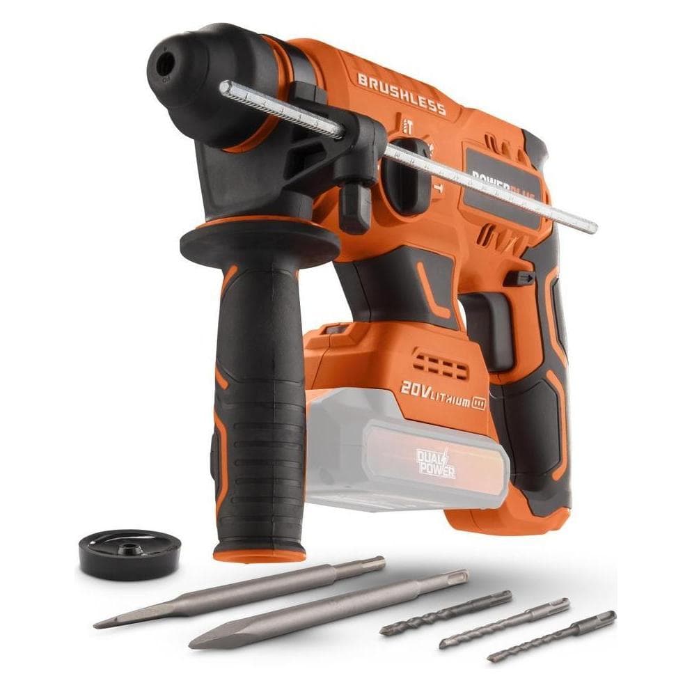Powerplus Dual Power Bohrhammer bürstenlos 20V - exkl. Akku und Ladegerät - 5 Acc. (Bohrhammer) (POWDP15630)