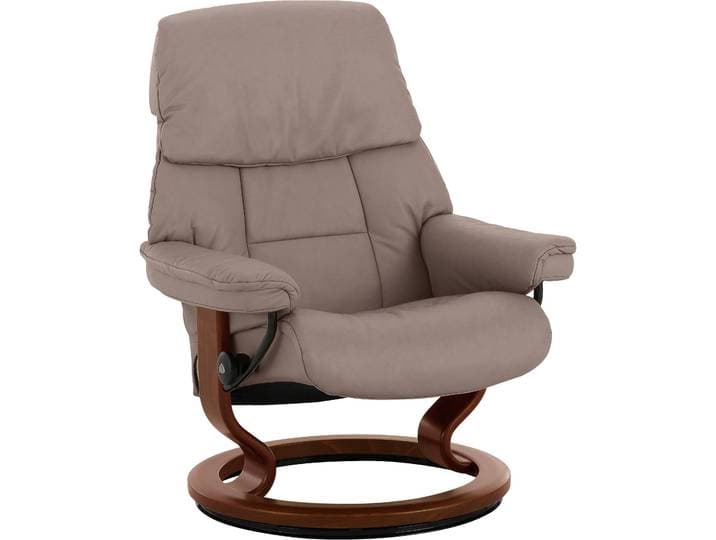 Relaxsessel STRESSLESS Ruby , braun (mole batick), B:79cm H:98cm T:76cm, Leder BATICK: BATICK ist ein leicht korrigiertes, durchgefärbtes und genarbtes Möbelleder, bei dem die meisten Unebenheiten und Spuren in der Regel entfernt wurden.;Leder PALOMA: PALOMA ist ein durchgefärbtes Semianilin-Möbelleder mit natürlicher Narbung., Sessel, Relaxsessel, mit Classic Base, Größe M, Gestell Eiche, Wenge, Braun & Schwarz