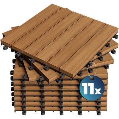 Casaria 11x Holzfliesen Akazie 30x30cm