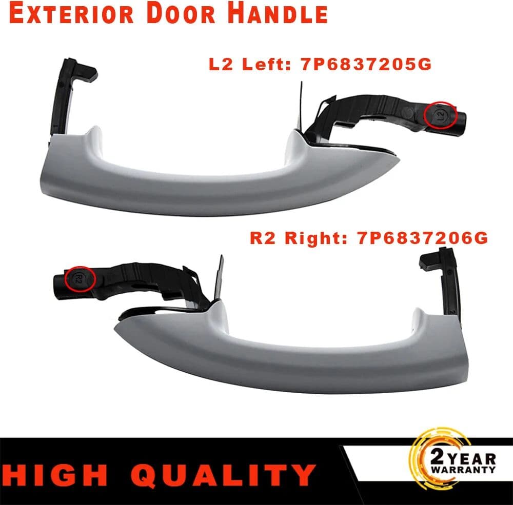 NONE Exterior Door Handle Left or Right Grey 7P6837205G 7P6837206G For VW Touareg 7P 2010-2014 Easy Installation Car Accessories