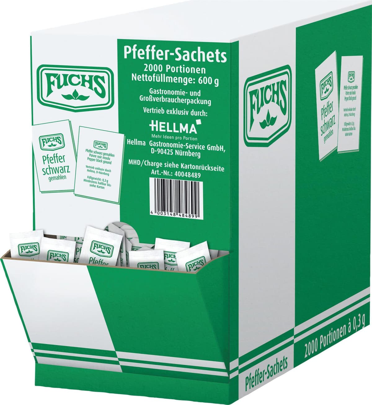 Fuchs Pfeffer-Sachets, Pfeffer schwarz gemahlen 60000123