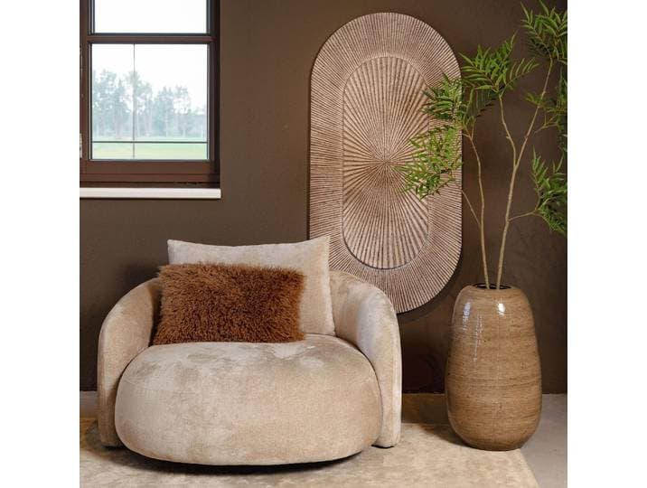 Wandpaneel Dishita Creme MDF Dubbel ovaal