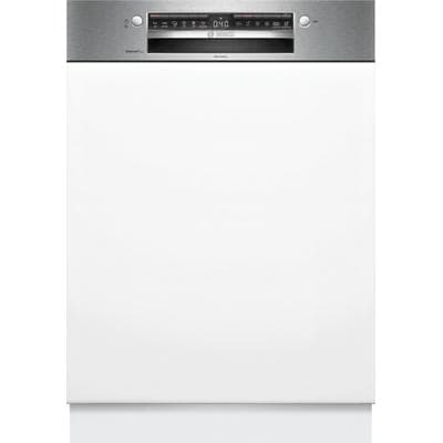 Bosch Serie 4 SMI4HBS07E, Teilintegrierter Geschirrspüler, Gebürsteter Stahl, Höhe 81,5 cm, Breite 60 cm