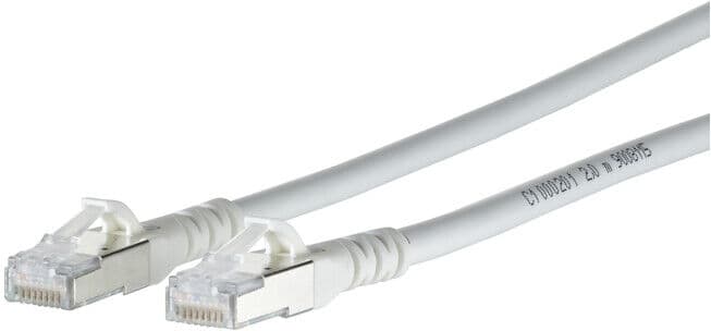 BTR NETCOM Câble de raccordement S/FTP blanc 20,0 m Cat.6A 130845B088-E ; Metz Connect (130845B088-E)
