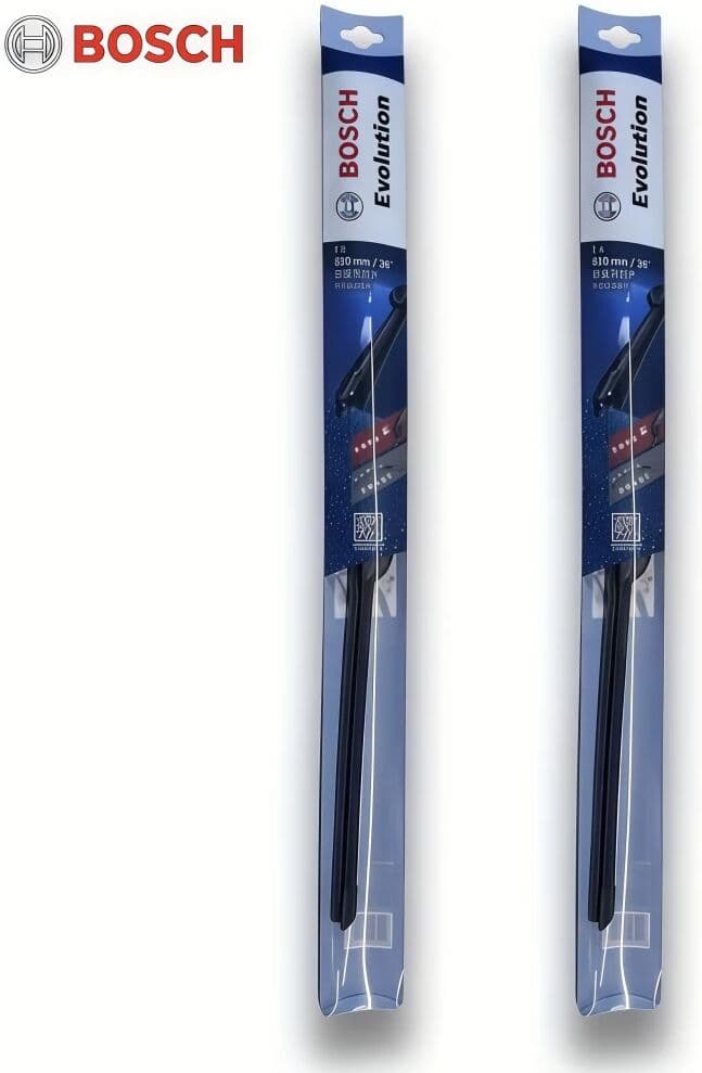 Bosch Evolution U-J Hook Wiper Blades 14''-26'' Coated Rubber Streak-Free Auto Windshield Accessories ‌Consumable Parts