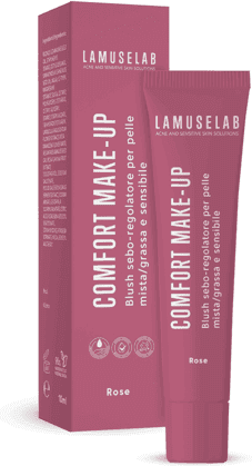 Lamuselab Comfort Make-Up Blush Rosato Caldo Sebo-regolatore Per Pelle Mista Grassa e Sensibile 10 ml