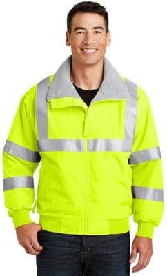 Port Authority SRJ754 Enhanced Visibility Challenger Jacket with Reflective Taping in Safety Yellow/Reflective size XL   Fleece