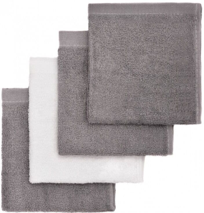 T-TOMI BIO Bamboo Baby Washcloths washcloth Grey 25 x 25 cm 4 pc