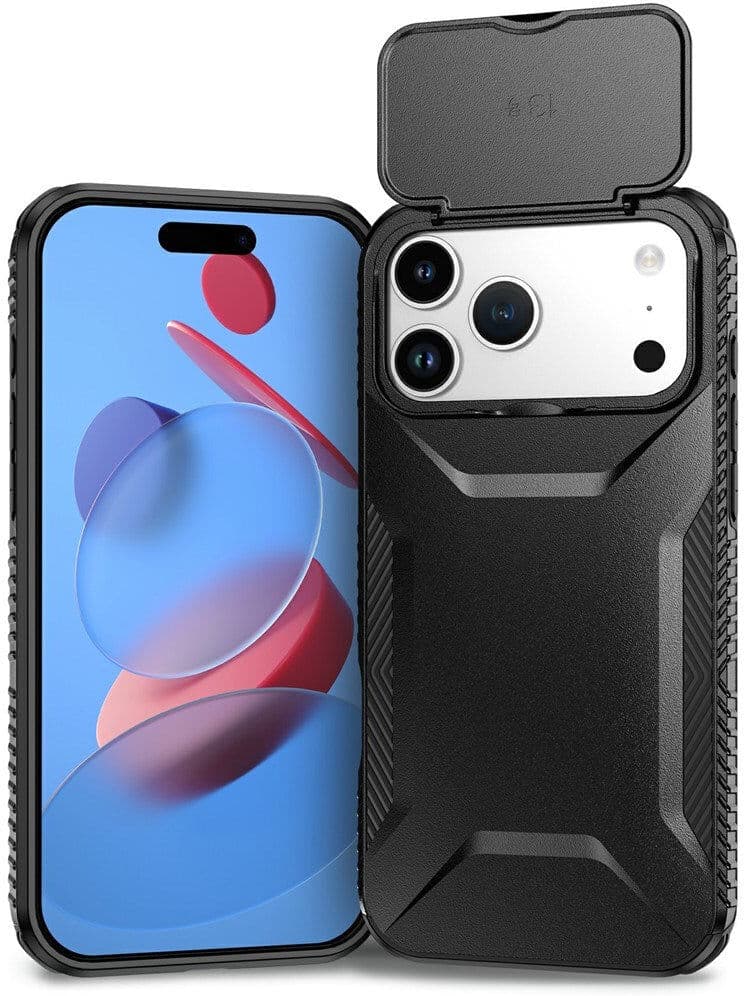 iPhone 18 Pro Max / 17 Pro Max EIDERWOOD Hybrid Plast Bagside Cover m. Cam Slider - Sort