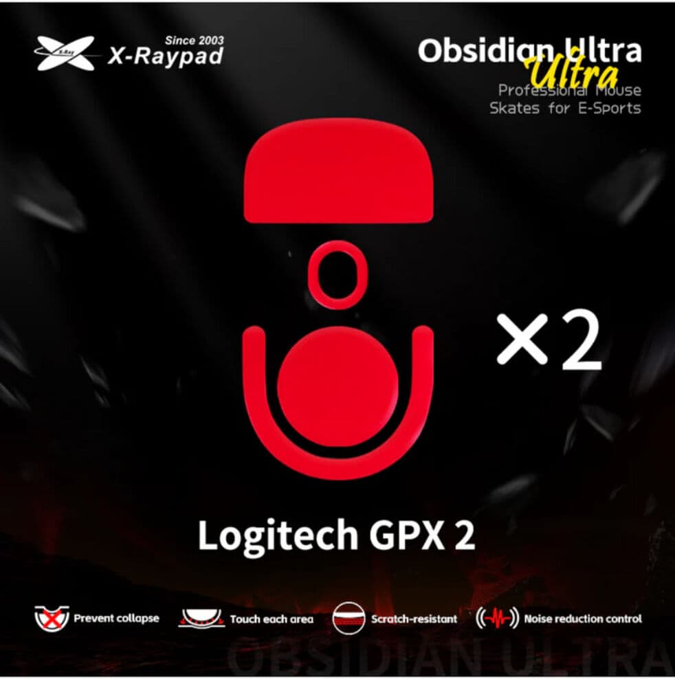 X-raypad Obsidian Ultra Rulleskøyter For Logitech Gpx2