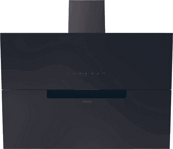 Campana decorativa - Haier HADG9CBS4BWIFI, 5, Extracción máxima 937 m³/h, 5 Velocidades, 90 cm, Wi-Fi, Negro
